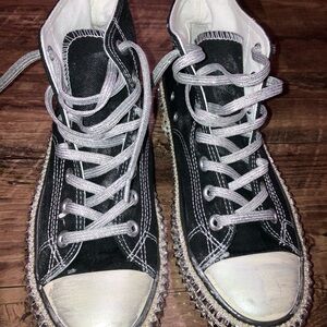 Mi.iM Black and White Spiked Sneakers